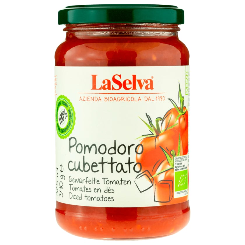 LaSelva Bio Gewürfelte Tomaten 340g